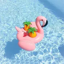 4 отверстия надувной фламинго для напитков подстаканник бассейн плавучая Подставка под кружку надувной бар бассейн вечерние пиво взрослый ребенок пляж вода игрушка