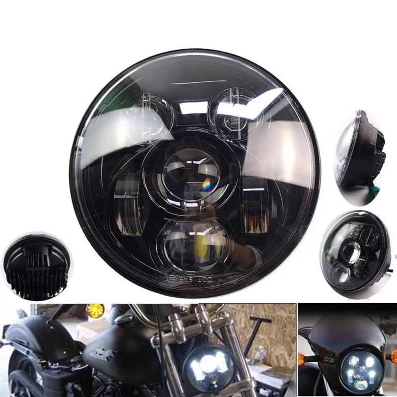 5,75 дюймов Мото Светодиодный круглая фара для мотоцикла для Harley Wide Glide XL1200X FXDX Seventy Две фары светодиодный 5 3/" налобный фонарь