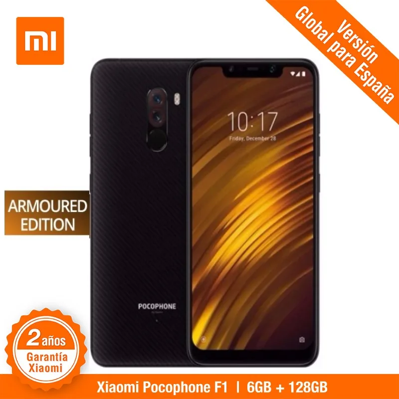 [Versión Global para España] Xiaomi Pocophone F1 (Memoria interna de 128GB, RAM de 6GB, Cámara dual de 12MP+5MP, Bateria 4000 mAh) Smartphone