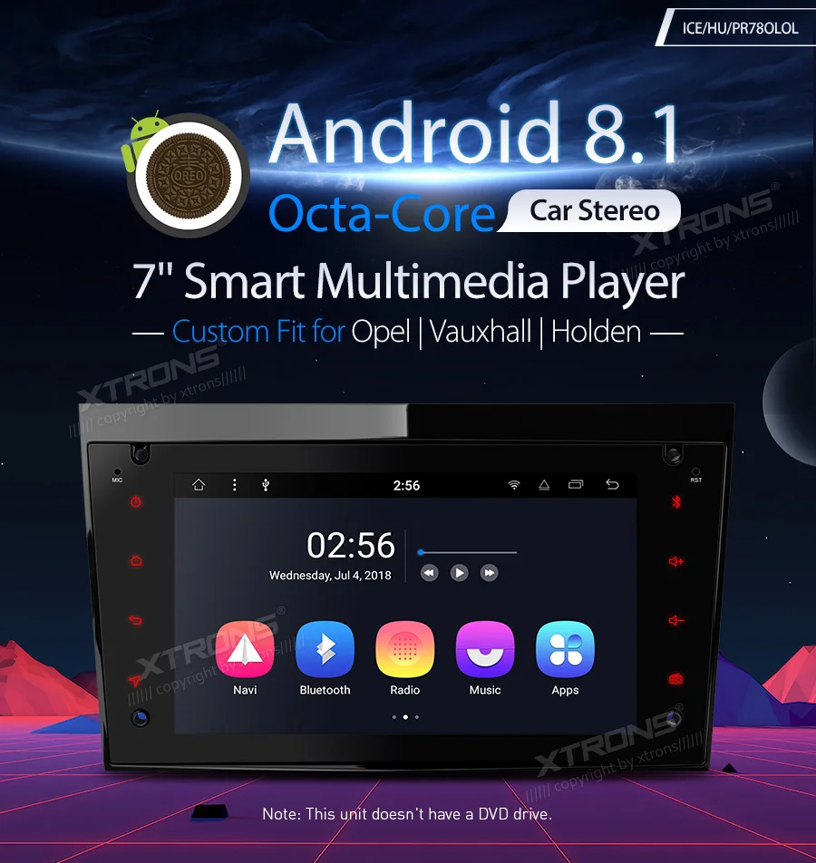 Discount XTRONS 7" Android 8.1 Octa Core 2GB RAM 16GB ROM Car Stereo Radio GPS navigation for OPEL Astra Corsa Zafira for VAUXHALL No DVD 0
