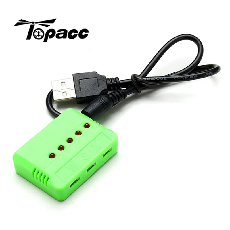 

5 IN 1 USB Balance Charger For WLtoys V977 QX90 3.7V Battery For RC Toy Model