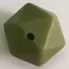 5 шт./лот 19,5 мм Icosahedron силиконовые бусины без бисероплетения пищевого силикона Icosahedron бусины для прорезывания зубов Детские Жевательные бусины - Цвет: Army Green