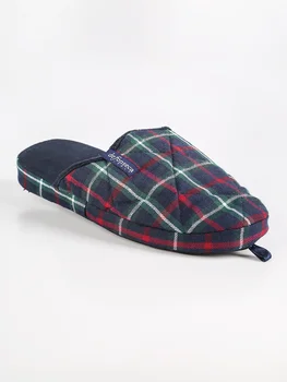 

Slippers plaid fabric