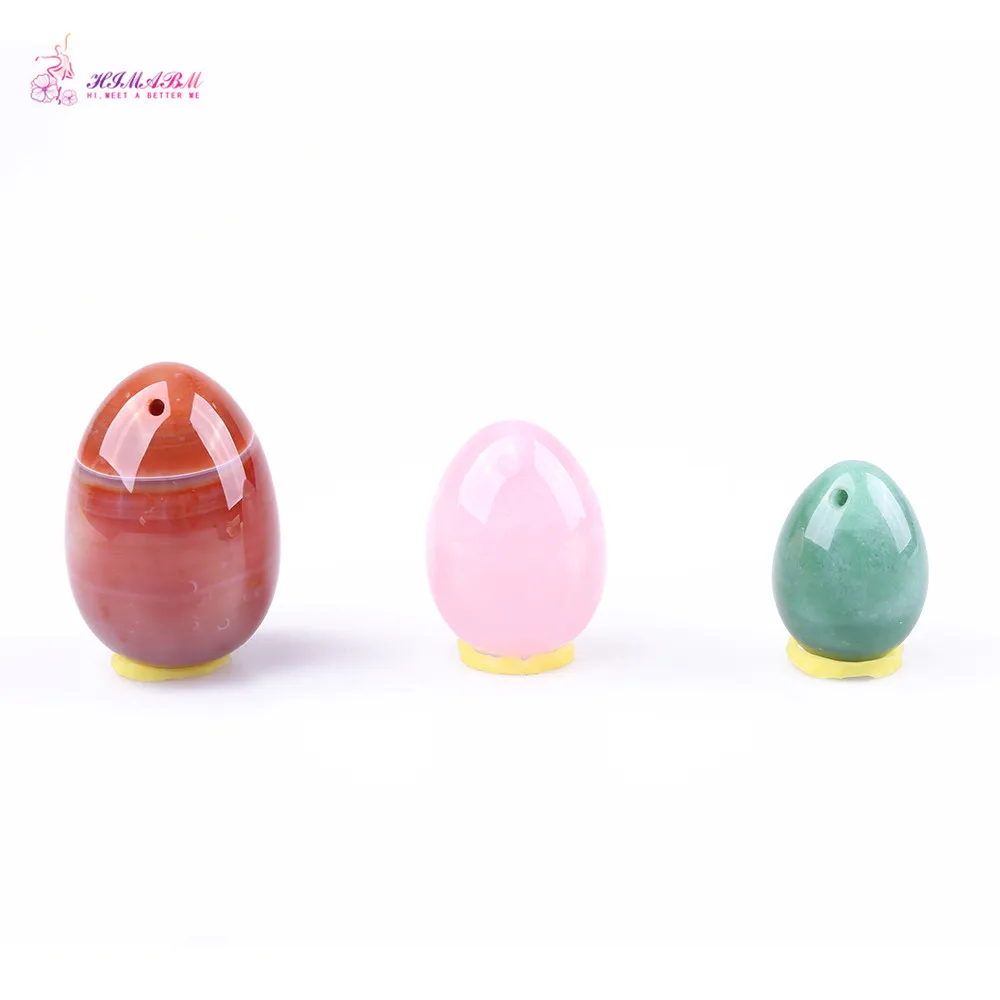 HIMABM Natural Agate Rose Quartz Aventurine Egg For Kegel Exercise Pelvic Floor Muscles Vaginal Exercise Yoni Egg Ben Wa Ball HIMABM Natural Agate Rose Quartz Aventurine Egg For Kegel Exercise Pelvic Floor Muscles Vaginal Exercise Yoni Egg Ben Wa Ball