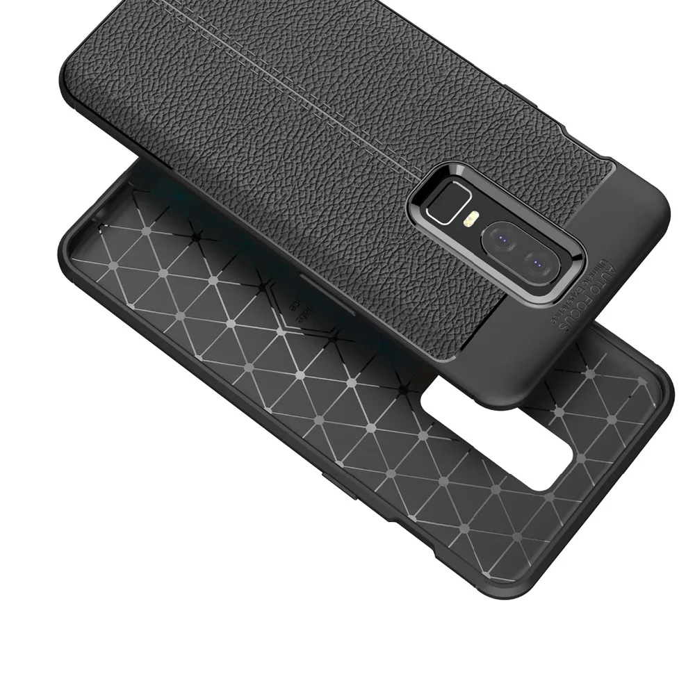 Coeven текстуру кожи чехол для телефона oneplus 6 ТПУ Мягкая задняя крышка