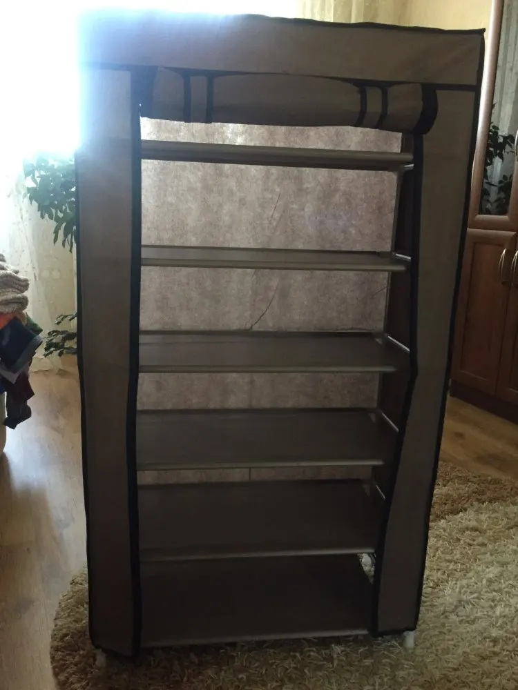 SCDXJ Shoe Rack Simple Furniture Shoe Rack Dormitory Multi-Functional Multi-Layer Assembly Plastic Dust-Proof Shoe Cabinet Large Capacity Storage Rack Rack Color : Pink, Size : 5 Floors