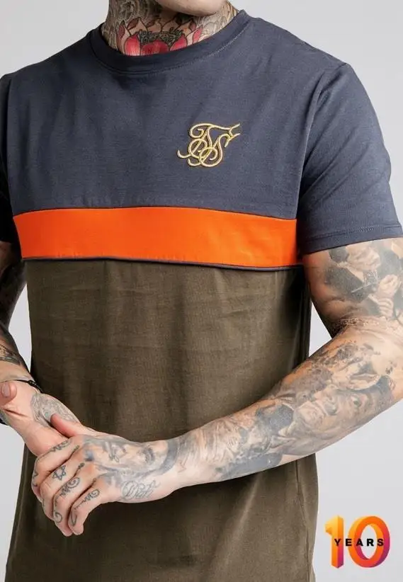 SikSilk темно-синяя и Haki Футболка мужская