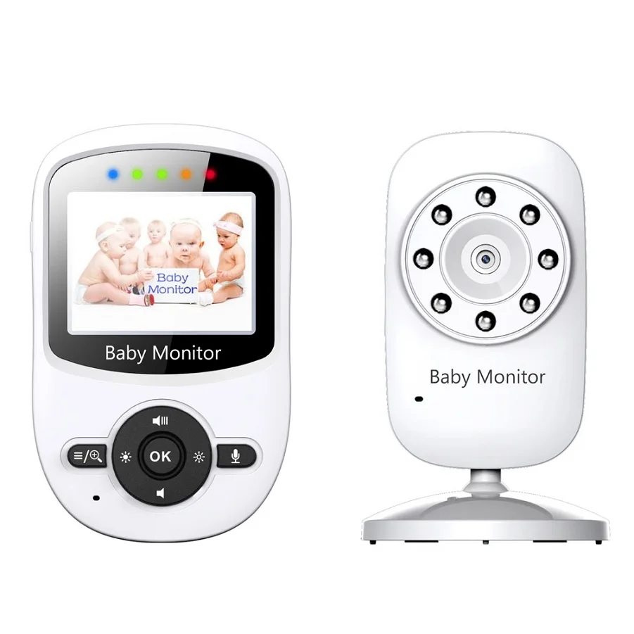 

babykam baba eletronica com camera baby sitter 2.4'' LCD IR Night Vision Video Intercoms 4 Lullabies Temperature Monitor 2X Zoom