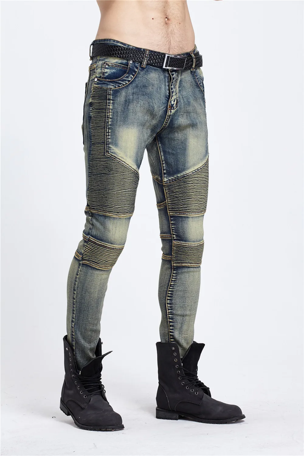 Aliexpress.com : Buy justin bieber styles Straight Mens Ripped Jeans ...