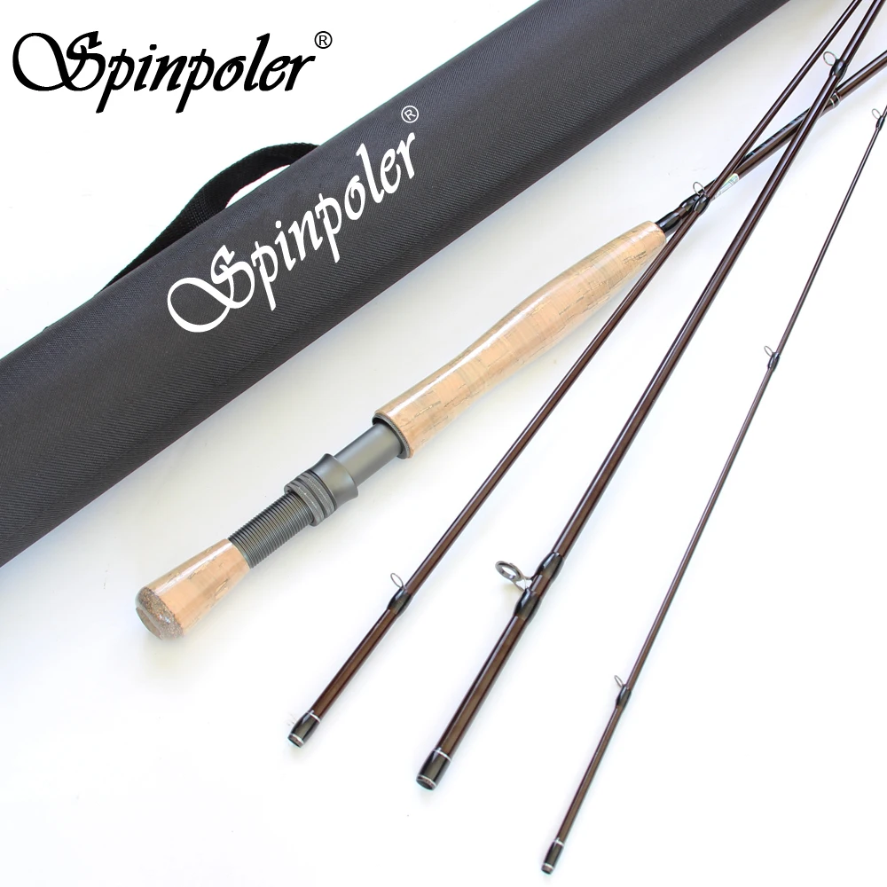 €29.11 48% СКИДКА|Spinpoler 5/6 Fly Удочка 2,7 м 9 футов соленая вода карбоновая удочка 4 секции для путешествий легкие удочки для рыбалки с трубкой|flying pole|fly rod 4|fishing rod - AliExpress