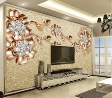 European jewelry flower TV background wall professional production murals, wallpaper wholesale, custom poster photo wall European jewelry flower TV background wall professional production murals, wallpaper wholesale, custom poster photo wall