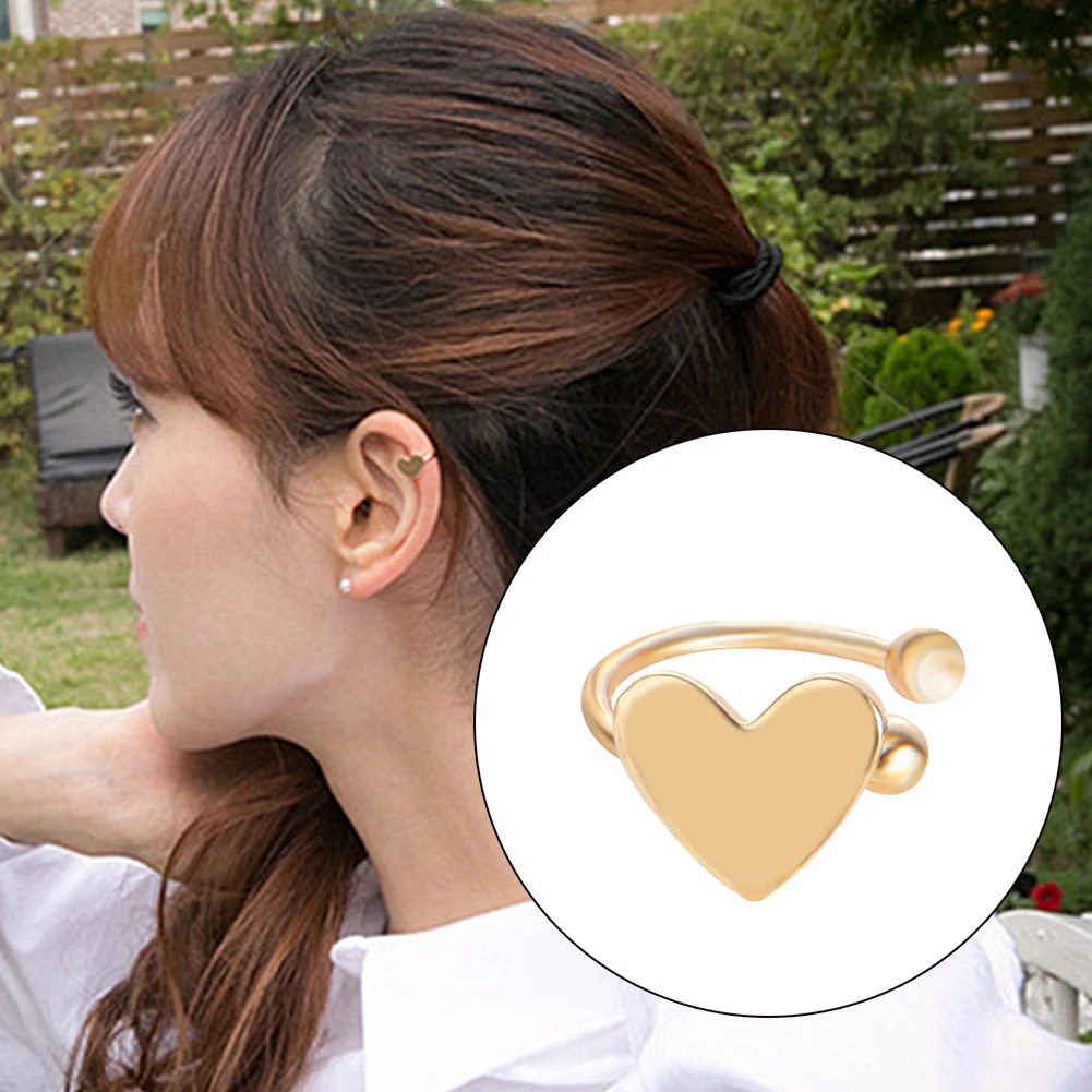 Buy Korean Style Heart Star Triangle Moon Ear Cuff