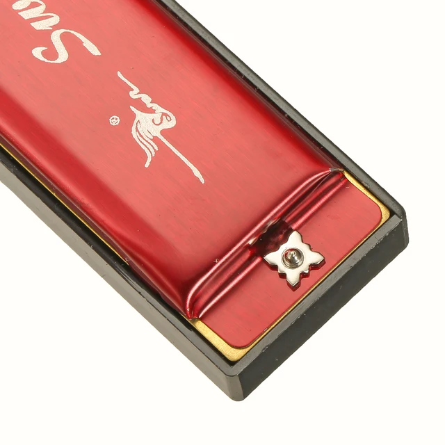 Swan Harmonicas 10 Holes 20 Tones Laser Proceeded Diatonic Blues Harps Accordion Musical Instrument Woodwind In Plastic Box