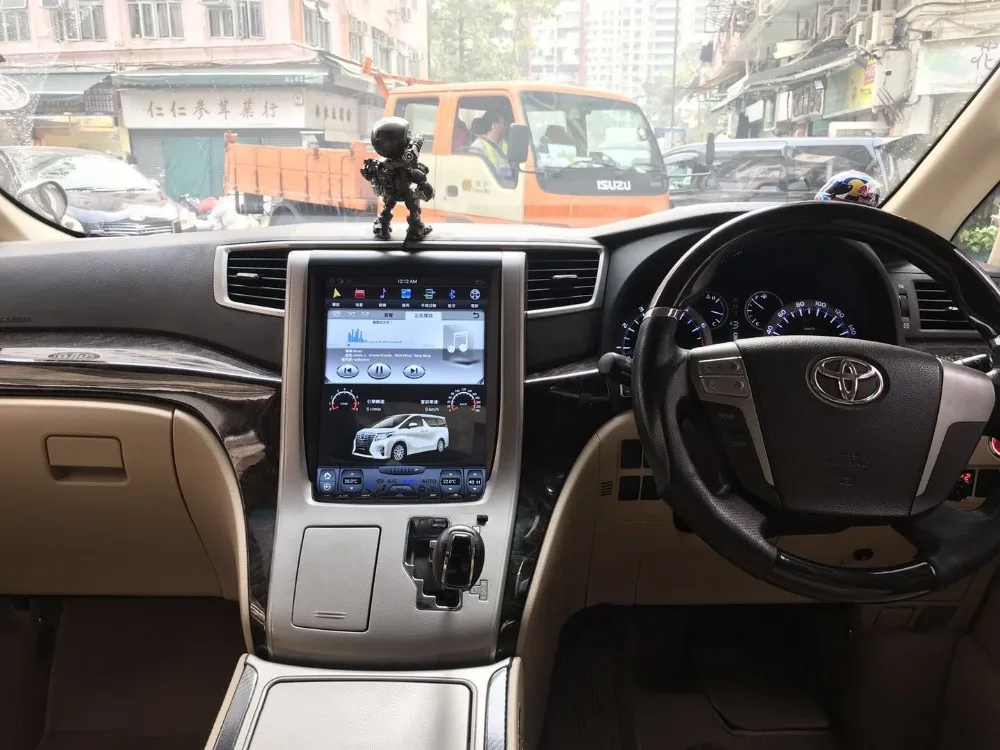 "YOKOTRON" 12," сенсорный Telsa стиль Android 7,1 Автомагнитола для Toyota Alphard Vellfire 20 серии 2009-2012+ gps