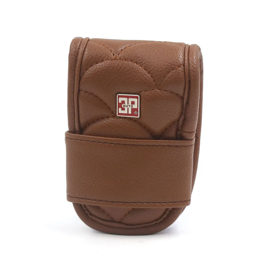 

X Autohaux Brown Nonslip Hoop Loop Fastener Manual Car Auto Gear Shift Knob Cover