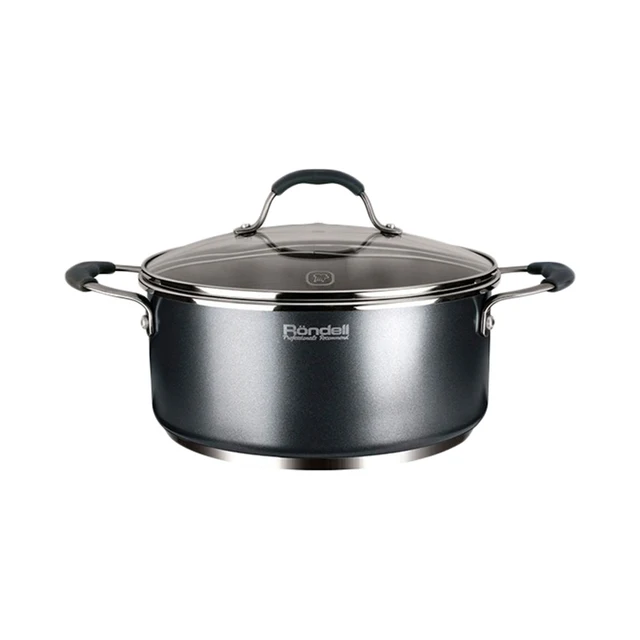 Кастрюля с крышкой Rondell Stern RDS-019 24 см (объём 4,7 л) | для всех типов плит