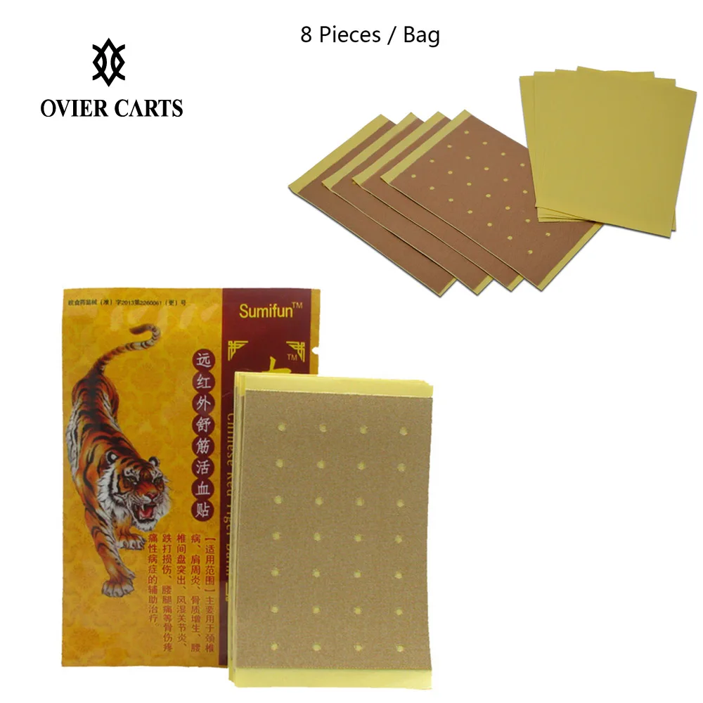 

8Pcs/Set Chinese Red Tiger Balm Patch Medical Plaster Ache Back Neck Joint Pain Relief Rheumatism Arthritis Massage