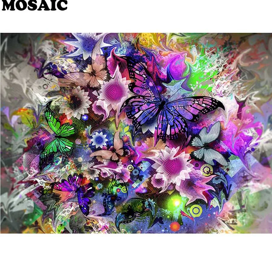 

Full Drill Square Diamond 5D DIY Diamond Painting"color butterfly"Diamond Embroidery Cross Stitch Rhinestone Mosaic painting