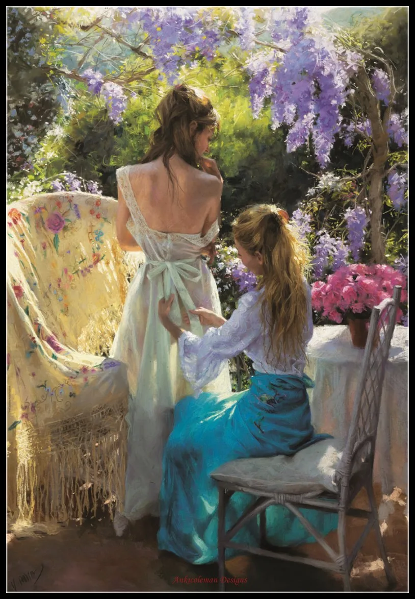 

Counted Cross Stitch Kits Needlework Embroidery - Crafts 14 ct Aida DMC Color DIY Arts Handmade Home Decor - Spring 4