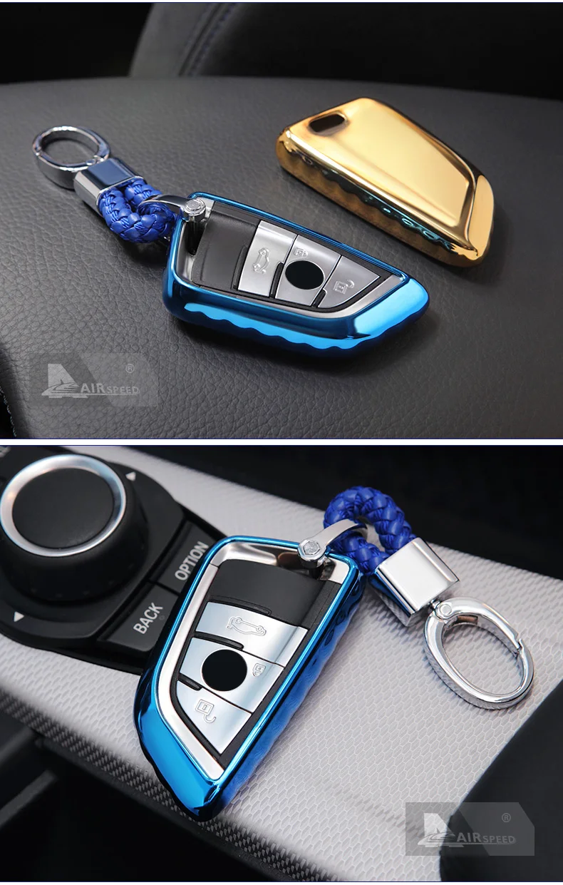 AIRSPEED TPU Car Key Protection Shell Upgraded Car Key Cover Case for BMW F15 X6 F16 G11 F48 F39 G30 Accessories Car Styling (7)