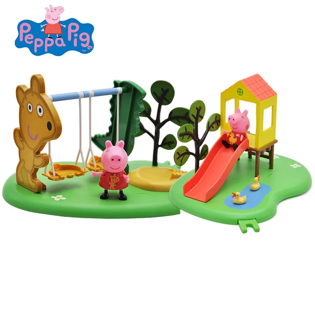 Original Peppa Pig Outdoor Fun Slide Swing Seesaw Playground Playset Original Peppa Pig Outdoor Fun Slide Swing Seesaw Playground Playset Scenes Boy Action Figures