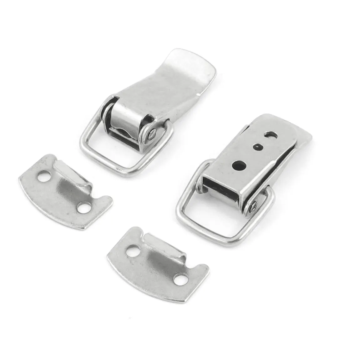 Box Chest Case Spring Loaded Sillver Tone Draw Toggle Latch 4 Pcs