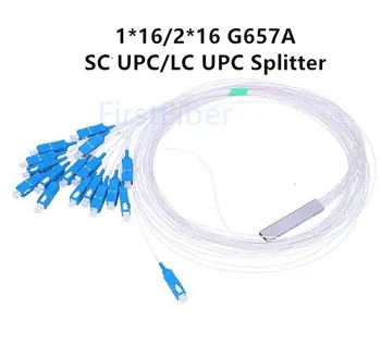 

SC UPC Fiber splitter 1x16, 16 Channels Blockless LC PC Micro Type 2x16 PLC Optical Fiber Splitter with 1.5m SC Mini Module