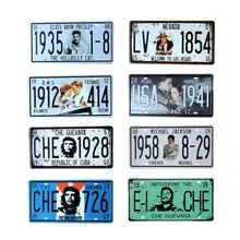 Че Гевара номерной знак Металл художественная роспись табличка бар паб кафе-гараж декоративный домашний декор 15x30 см