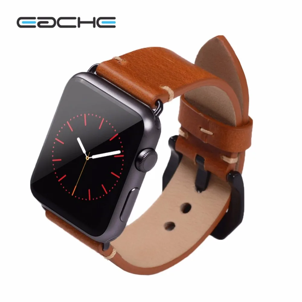 Сменные часы EACHE коричневого цвета 38 мм 42 подходят для часов Apple Watch овощей