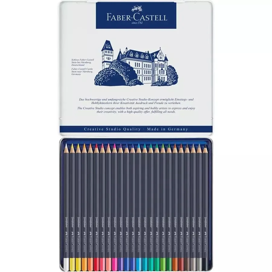 Оригинальный Faber Castell Goldfaber цветные гексагональные карандаши олова 24 набор