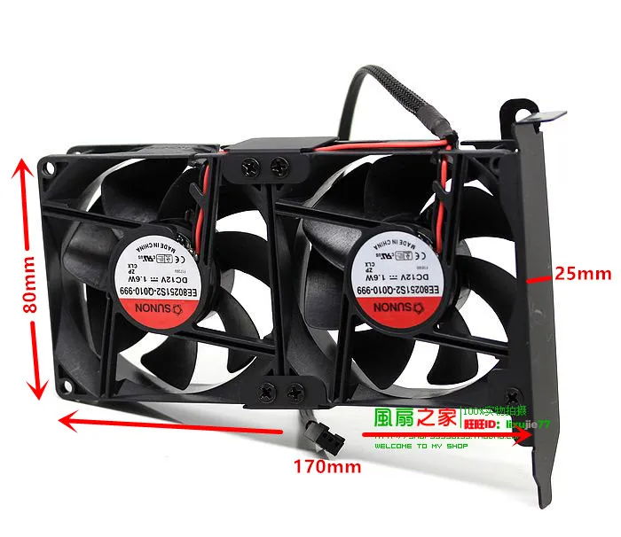 VGA кулер GPU Вентилятор охлаждения 8025 PCI Companion 2 вентилятора и 3