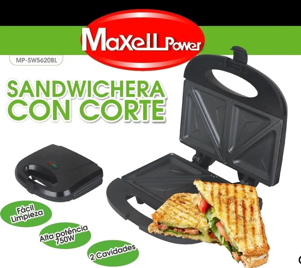 Achat SANDWICH ELECTRICA antiadhésif DOUBLE 750 W matériau de coupe renforcé couleur noir MP SW5620BL