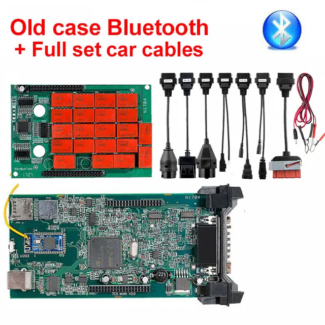 CDP TCS V3.0 эстафета NEC OBD2 автомобильный Грузовик multidiag pro Bluetooth obd ii сканер программное обеспечение Авто диагностический инструмент - Цвет: Old case BT cable