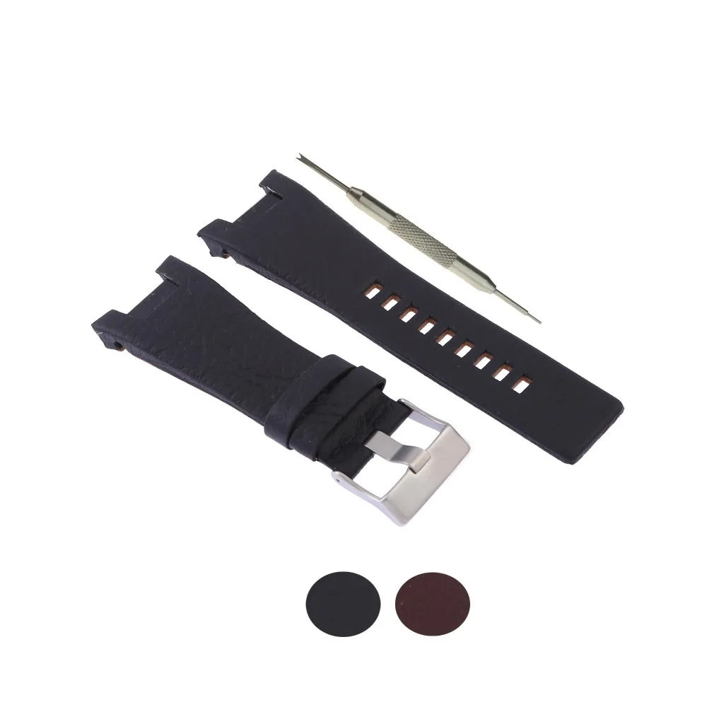 

32mm Genuine Leather Strap + Gift Tool Fits For Diesel DZ1430 DZ1215 DZ1453 DZ1273