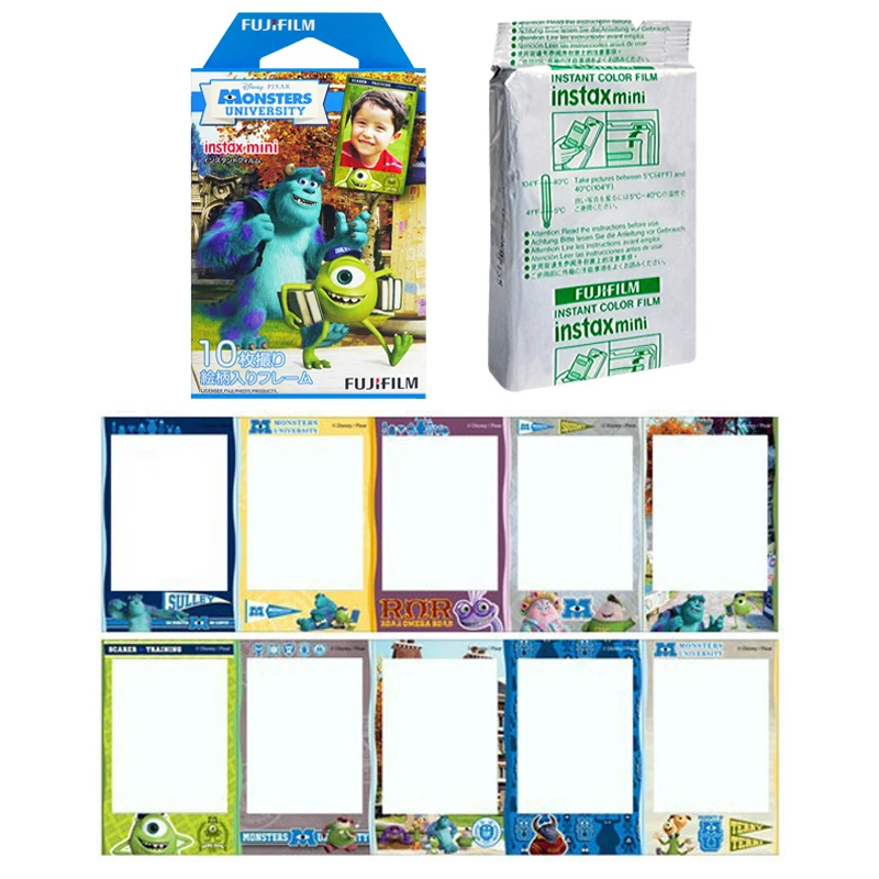 Fujifilm Instax Mini Monsters Университетская мгновенная 10 пленка для Fuji 7s 8 + 9 25 50s 70 90 300 SP 1 2