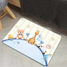 Else Синяя лампа медведи желтая утка Жираф Животные Мальчик 3d принт Противоскользящий пол половик домашний декор Entryway Дети Коврик для комнаты