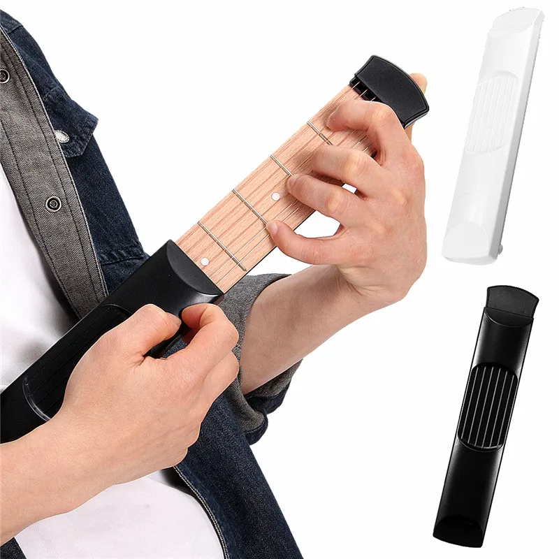 6 Strings Acoustic Guitar Trainer Tool Portable Guitar 6 Fret Model Wooden Practice Guitarra font b