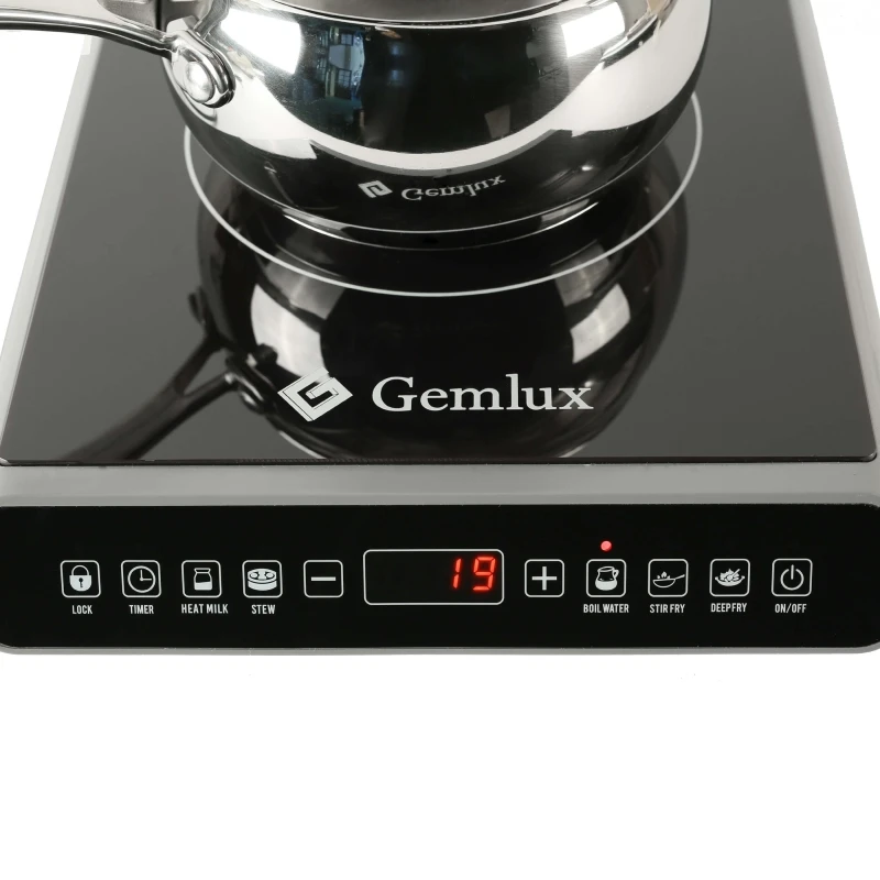 Плита электрическая GEMLUX GL-IP50A (Мощность 2000 Вт, 1 конфорка, ЖК-дисплей, таймер,10 уровней мощности 120-2000 Вт, рабочая температура 60-240 С)
