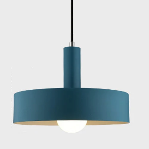 Современные подвесные светильники в скандинавском стиле из кованого железа, креативные минималистичные светильники для спальни и бара - Цвет корпуса: D Dark blue