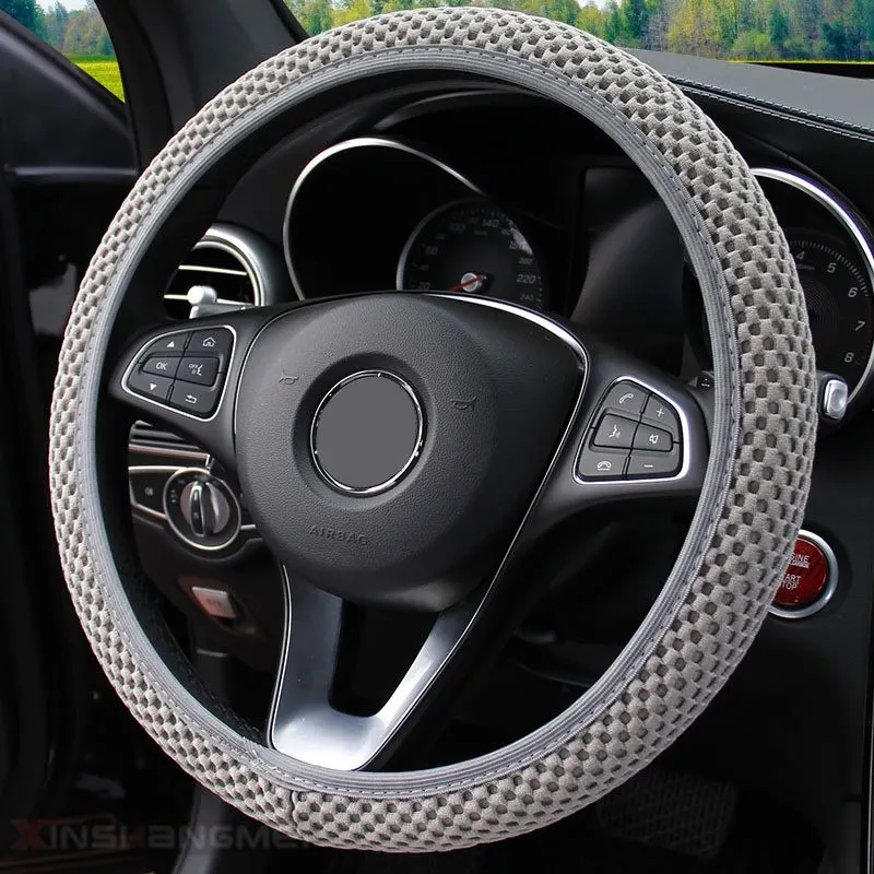 

Car Auto Universal Elastic Handmade Skid Proof Steering Wheel Cover for Mitsubishi asx lancer outlander pajero EVO Car Styling