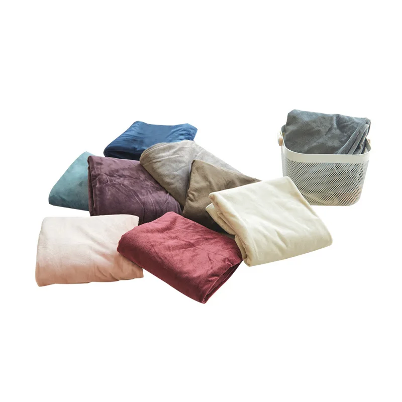 

Janpan Brief Style Soft Warm Velvet Solid Envelope Pillowcases 48*74cm