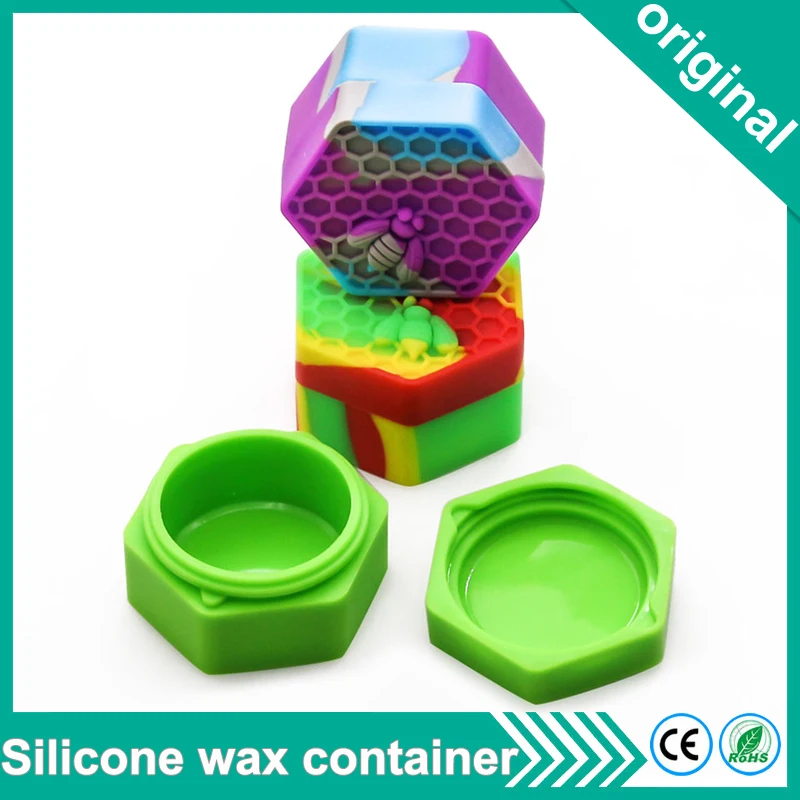 

3pcs Silicone Wax Container Box 26ml vape silicon Containers Dab Storage Jars for dry herb airistech airis tick N1 vaporizer