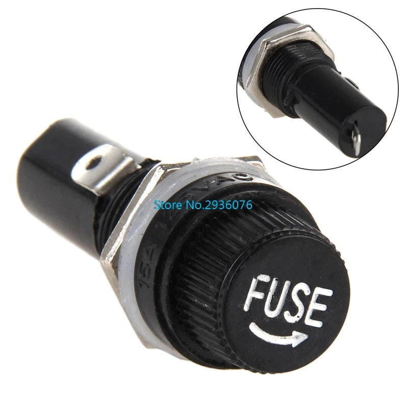 

5 Pcs/lot 6x30mm Fuse Holder Socket Tube For Safe Panel Mount MY2_30