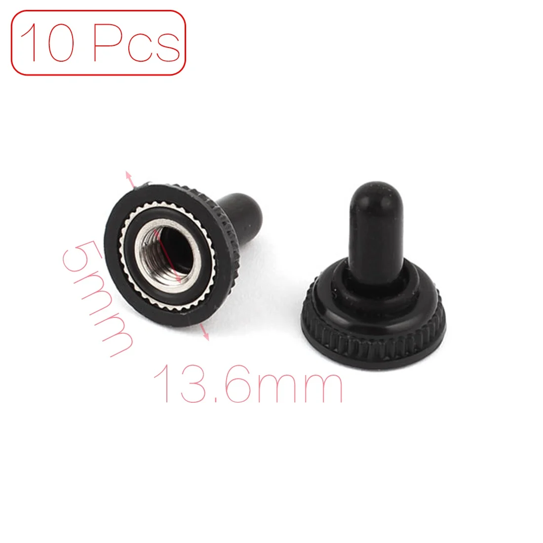 UXCELL 10Pcs Mini Toggle Switch Waterproof Boot Rubber Cover Cap Black