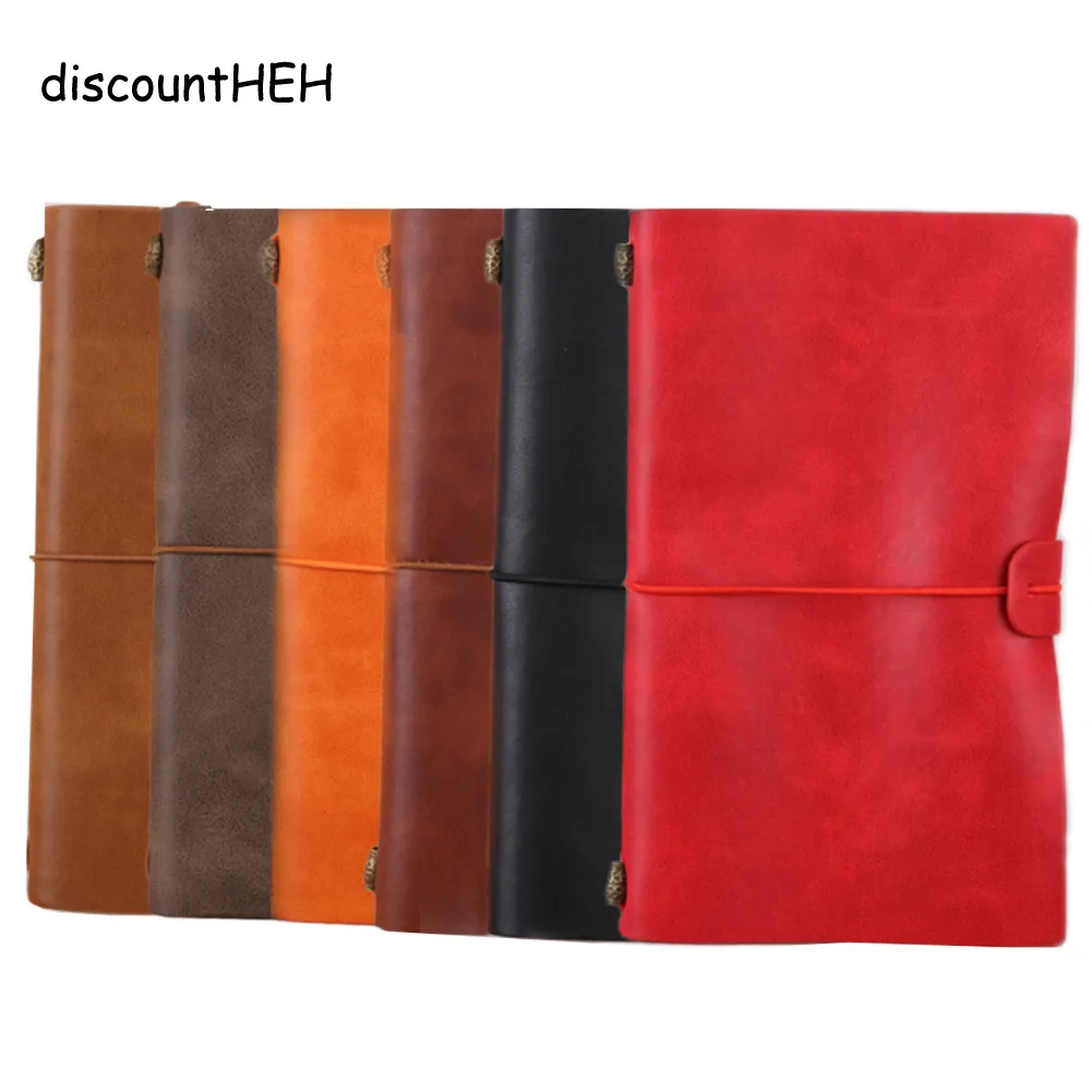 

Retro Leather Bound Notebook Travel Journal Handmade Memory Vintage Style Notepad School Office Stationery Supplies 6 Colors