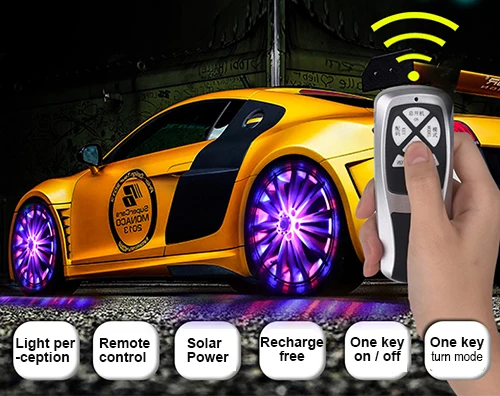 Solar power LED wheel light 3