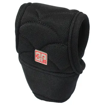 

X Autohaux Anti Slip Black Nylon Hook Loop Closure Cover Gear Shift Knob Case For Auto Car