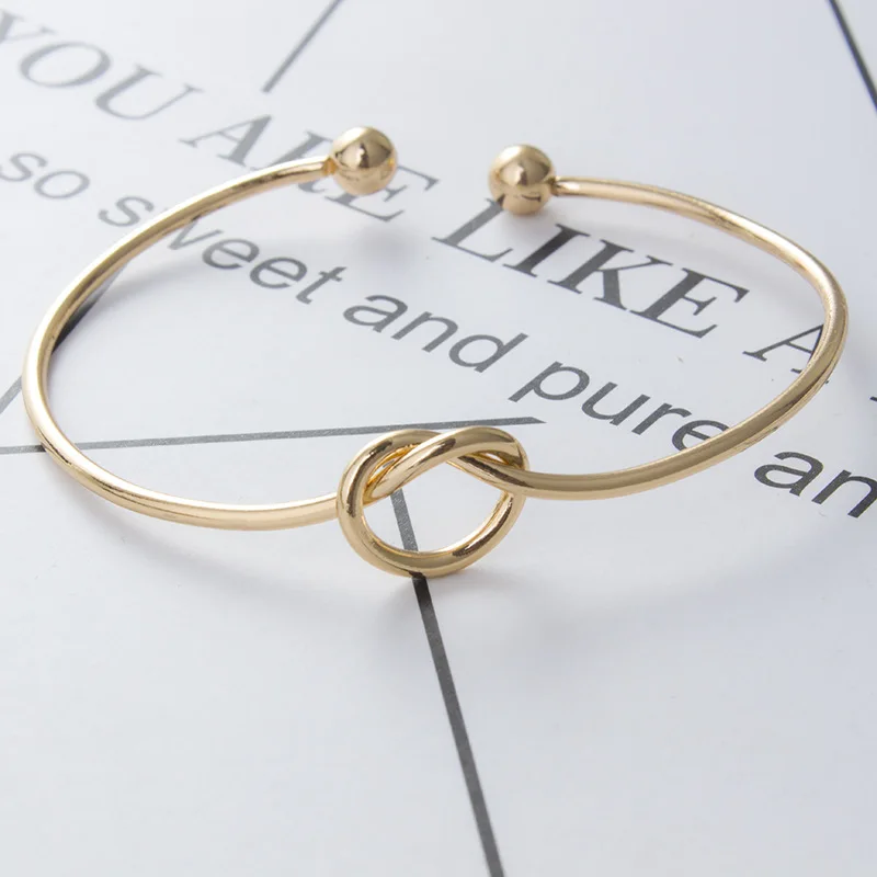 

Knot Cuff Bracelets & Bangles Fashion Open Bangle Women Bracelet With Watch Pulseiras Pulseira Feminin Valentine's Day Gift