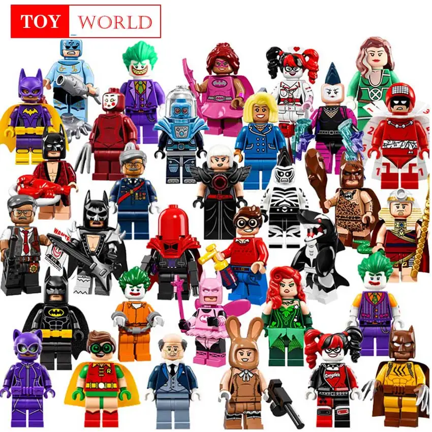 Single Sale Batman Joker Robin Logan X Men Super Heroes Building Blocks font b Figures b
