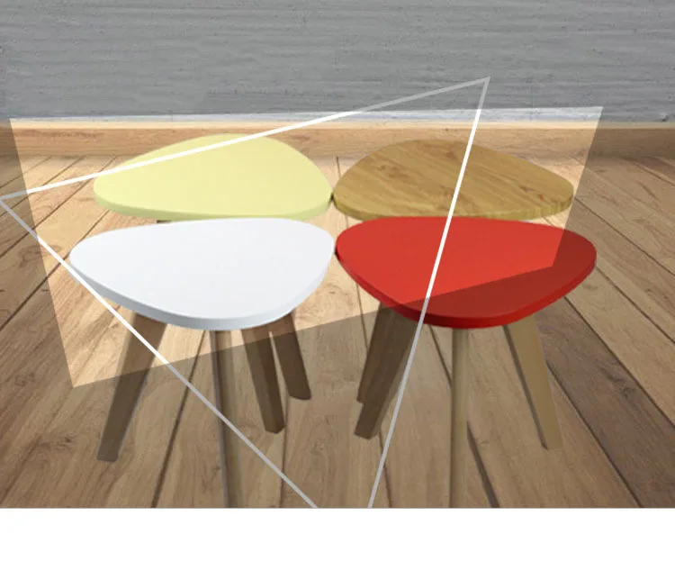Твердый деревянный чайный столик, офисный кофейный столик, цветной маленький столик, мебель для гостиной и спальни